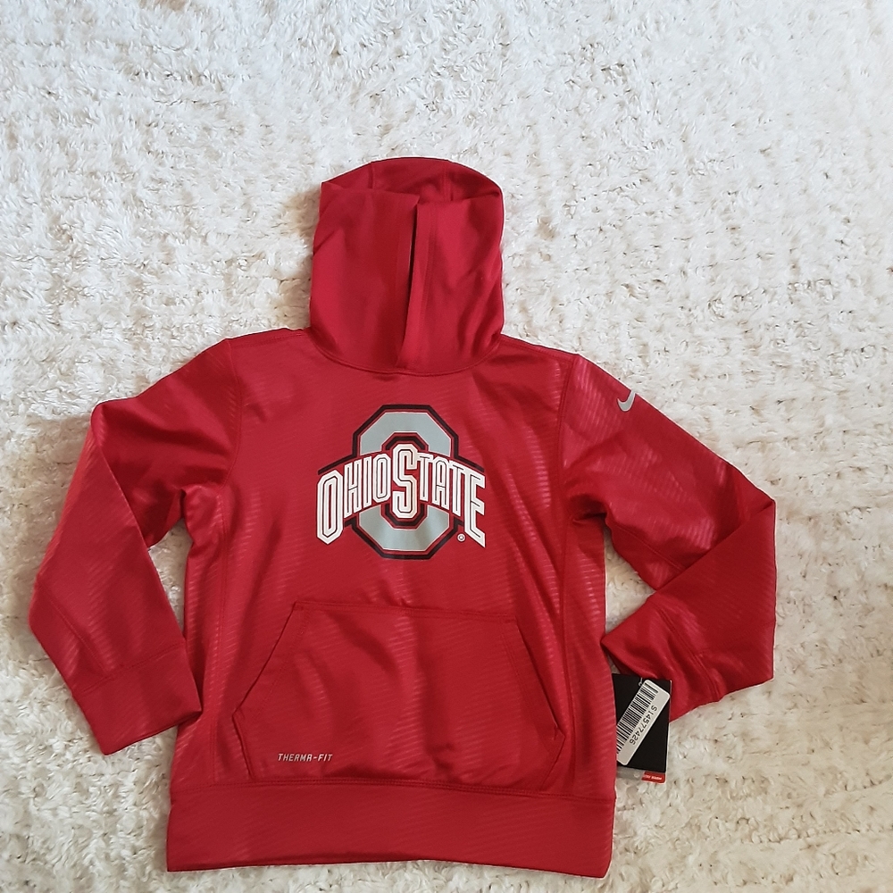 Nike Youth Ohio State Buckeyes Thermal Hoodie NEW - Picture 1 of 6